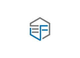 Letter EF logo design Initial Custom brand logo template vector
