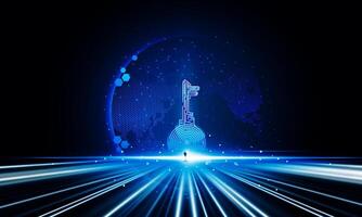 Abstract Door open Light of technology background Hitech communication concept innovation background for planet earth with sunrise and network. illustration vector