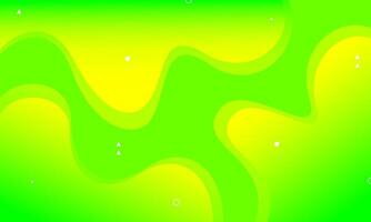 green yellow wave abstract background vector