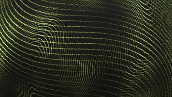 Abstract green waves on black background video