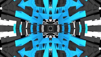 Abstract blue and black geometric pattern video