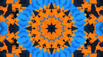 a abstrato padronizar com azul e laranja cores video