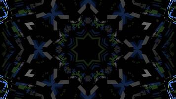 A black and blue abstract pattern with a star in the center video
