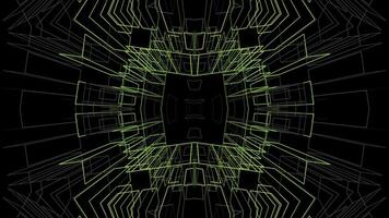 abstrato verde linhas em Preto fundo video