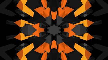 a abstrato Projeto com laranja e Preto formas video