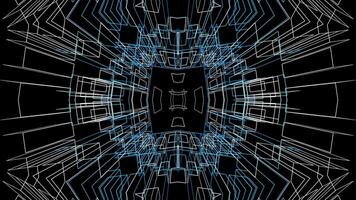 abstrato azul linhas em Preto fundo video