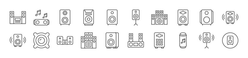 Simple Linear Icon of Music Center. Editable Stroke. Minimalistic Linear Pictogram for Design of Cards, Apps, Banners, Posts vector