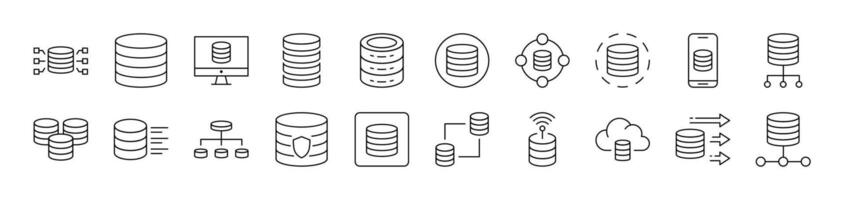 Coin, Savings, Money Outline Simple Linear Image Collection. Editable Stroke. Suitable for Web Sites, Books, Cards, Apps vector