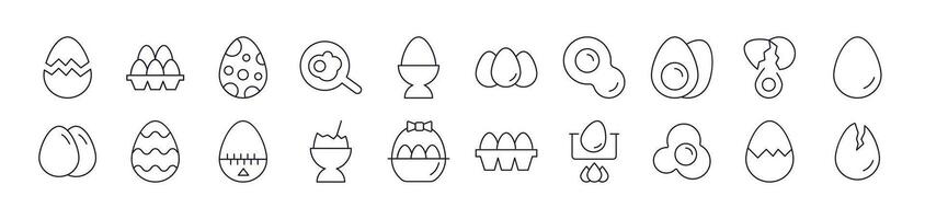 Collection of Signs of Various Eggs for apps, web sites, banners, infographics and other types of design vector