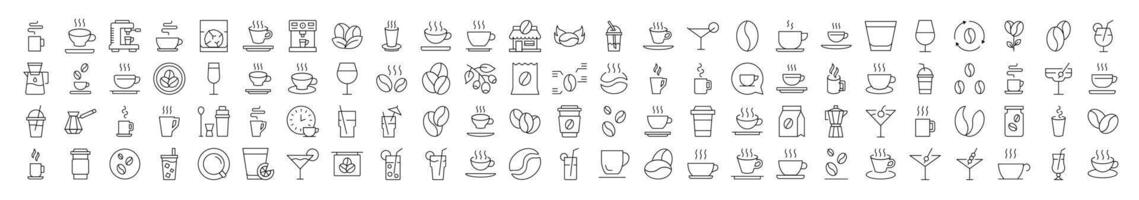 Coffee, Tee, Cups, Grain Related Outline Icon for Websites, Apps, Infographics Other Purposes vector