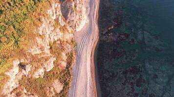 Aerial View of Beach by the Ocean video