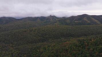 Aerial View of Distant Mountain Range video