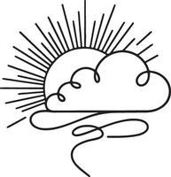 sunrise icon isolated on white background vector