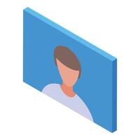 Online user profile representing digital identity and personal data vector