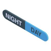Toggle switch showing transitioning from night to day vector