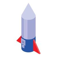 Simple rocket flying upward, reaching for the stars vector
