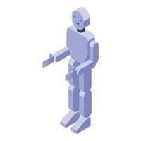 Humanoid robot making gestures with its hands, futuristic artificial intelligence vector