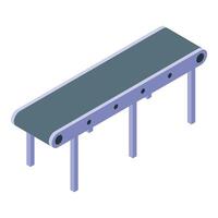 Empty conveyor belt in a modern factory production line vector