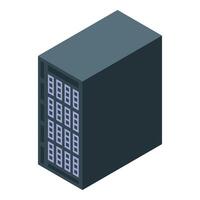 Modern server rack unit storing and processing data in a datacenter vector