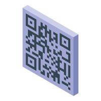 Qr code representing modern digital information technology vector