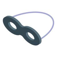 Superhero mask with elastic band protecting secret identity vector