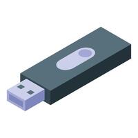 Usb flash drive protecting data with sliding mechanism vector
