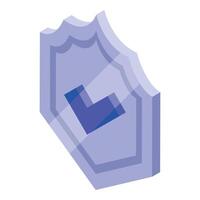Shield with check mark providing security and protection vector