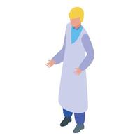 Scientist wearing lab coat performing experiment researching in laboratory vector