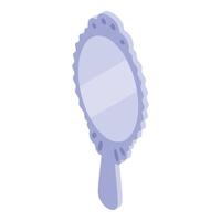 Hand mirror with ornate frame reflecting beauty and style vector