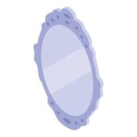 Oval mirror with ornate frame reflecting beauty and style vector