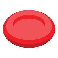 Red blood cell flowing through vein delivering oxygen to body vector