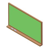 Green chalkboard with chalk waiting for lesson in classroom vector