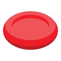 Red blood cell flowing through vein delivering oxygen vector