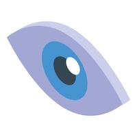 Human eye isometric icon representing vision and sight vector