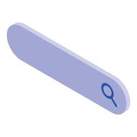 Search bar showing magnifying glass icon for finding information online vector
