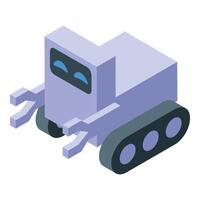 Smart robot exploring new territories with advanced technology vector