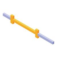 Horizontal bar for gymnastics training or calisthenics workout vector