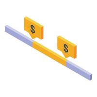 Payment schedule timeline with dollar currency icons representing scheduled payments vector