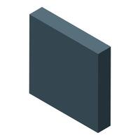 Dark gray rectangular cuboid representing abstract concept vector