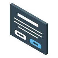 Modern credit card showing contactless payment technology in isometric view vector