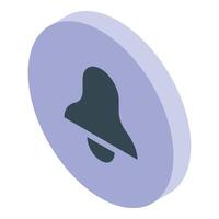 Notification bell icon showing incoming alert or reminder vector