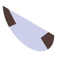 Light blue elliptical shape with two brown rectangles forming abstract design vector
