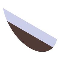 Abstract brown and light blue crescent shape on white background vector