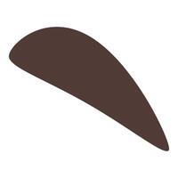 Brown abstract shape on white background representing modern art and simplicity vector