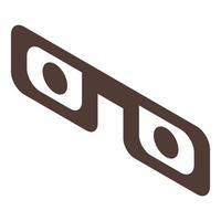Brown smart glasses representing futuristic technology and augmented reality vector