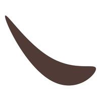 Brown curved shape on white background representing minimalism and simplicity vector