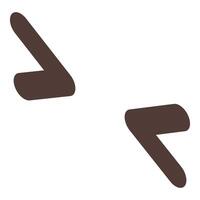 Brown brackets creating dynamic visual interest on white background vector