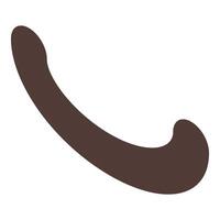 Brown phone icon symbolizing communication and contact vector
