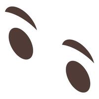 Cartoon eyes showing suspicion and skepticism vector