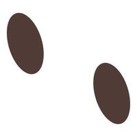 Two brown ovals representing colon symbol on white background vector
